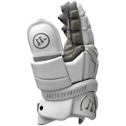 Warrior Franchise 2026 goalie glove angled to show the padded Lock Thumb+ and simplified cuff