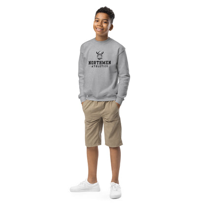 Youth Orangeville Northmen Athletics Crewneck Sweatshirt in Sport Grey - back view - Sanderson Lacrosse